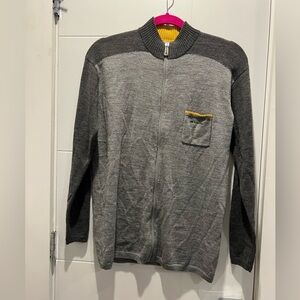 Iceberg Gray and Yellow Kids Full-Zip Sweater
